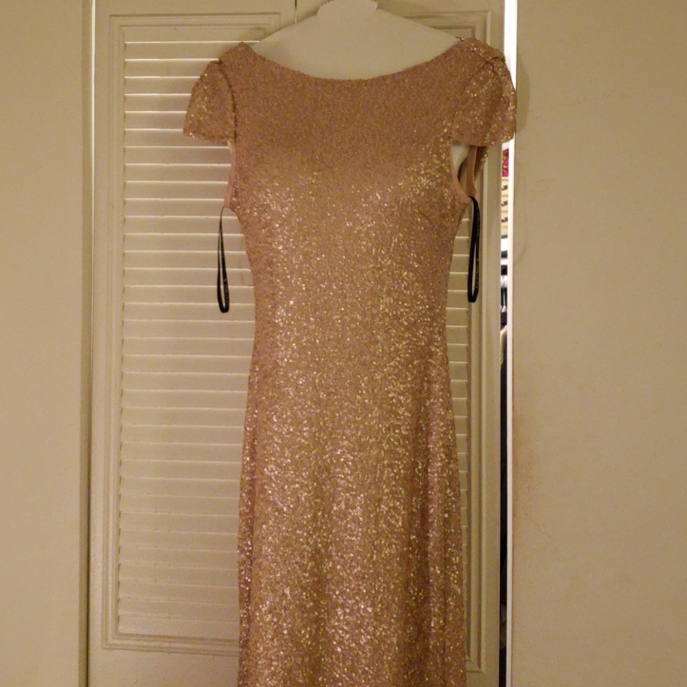 ROSE Gold Sorella Vita Sequins Bridemaid Dress